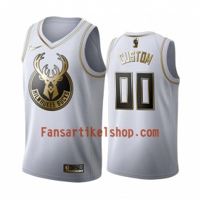 NBA Milwaukee Bucks Trikot Benutzerdefinierte Nike 2019-2020 Weiß Golden Edition Swingman - Herren